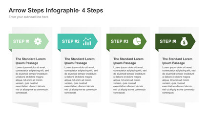Arrow Steps Infographic 4 Steps