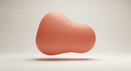 Abstract Coral Blob 3D Render of a Smooth, Organic Form