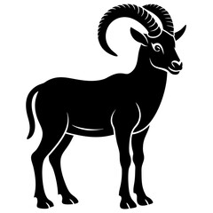 Obraz premium silhouette of a goat