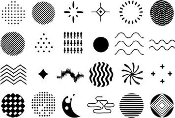 Black and white abstract vector pack with spiral shapes, wave lines, dashed circles, and dynamic strokes. Great for digital art, tech posters, and UI enhancements.