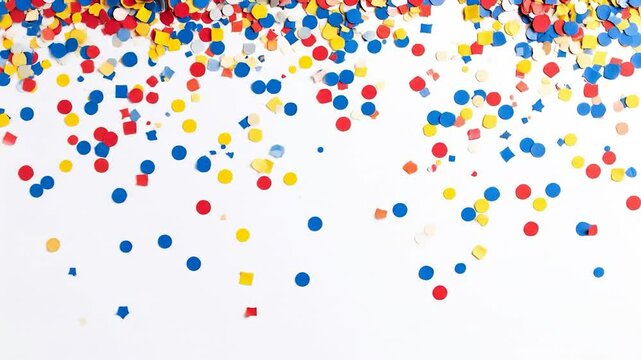 Falling colorful confetti