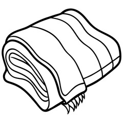 Blanket line art vector