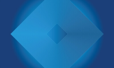 Abstract blue geometric background featuring concentric diamond line patterns on a gradient backdrop. Ideal for technology, business, or digital design themes with a modern and futuristic feel.