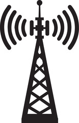 Telephone tower Silhouette Vector Art