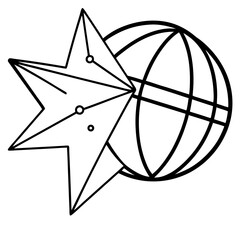 BlissLight Star Projector line art vector