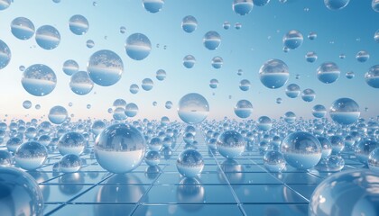 Ethereal Bubble Matrix - Molecular Harmony & Infinite Serenity AI-Generated  