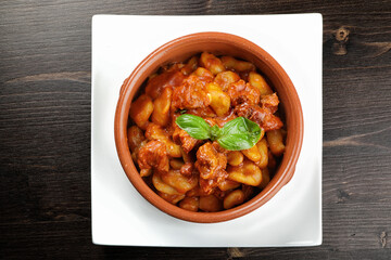 gnocchi frittura italiana fagioli 