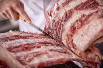 tagli di carne affettata macelleria preparazione involtino hamburger