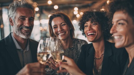 Startup founders enjoying successful funding celebration together