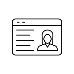 Online Video Call Meeting Conference Line Icon