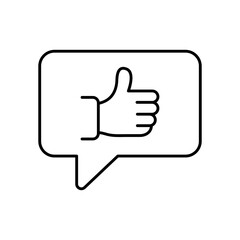 Positive Feedback Customer Satisfaction Line Icon