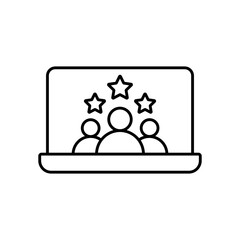 Rating Star Feedback Review Line Icon