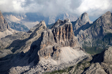 Lagazuoi view over Dolomites.