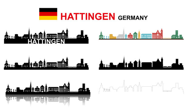 Hattingen, Deutschland Silhouette "NO AI"