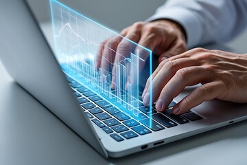 Data Analysis Business Professional Using Laptop
