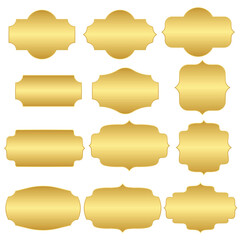 Set of Vintage Gold Banner for Decoration