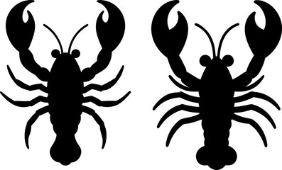 Lobster vectors, Vector of Lobster, A set of Lobster animal art designs, Lobster icon isolated