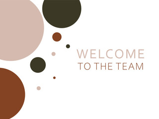 Welcome to the team card, abstract

