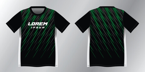 abstract green and black background pattern for sport jersey design mockup