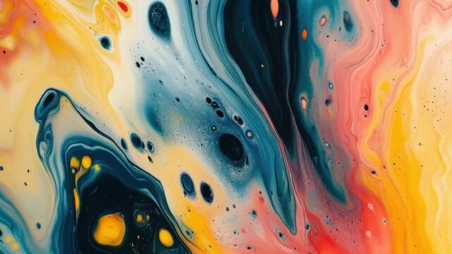 Vibrant acrylic painting on canvas