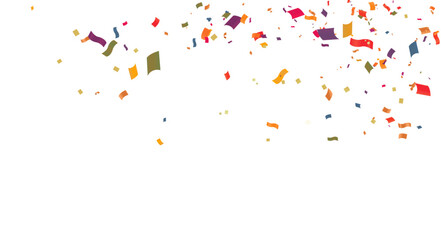 Various Sizes of Rainbow Confetti Floating Freely  Creating a Frame or Space for Text and Logos Suitable for Product Launch Celebrations Special Campaigns  Birthdays