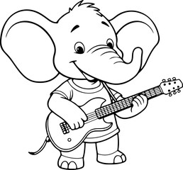 Printable Elephant Coloring Page, Cute Elephant Coloring Sheet, Elephant Outline for Coloring, Fun Elephant Coloring Page for Kids, Baby Elephant Coloring Picture, Simple Elephant Line Drawing, Jungle