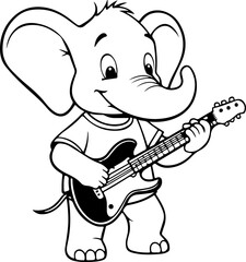 Printable Elephant Coloring Page, Cute Elephant Coloring Sheet, Elephant Outline for Coloring, Fun Elephant Coloring Page for Kids, Baby Elephant Coloring Picture, Simple Elephant Line Drawing, Jungle