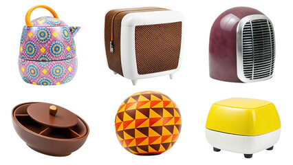 A striking display of modern design elements with a variety of shapes, colors and textures.