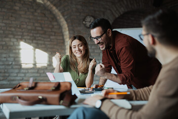 Small business agency working together