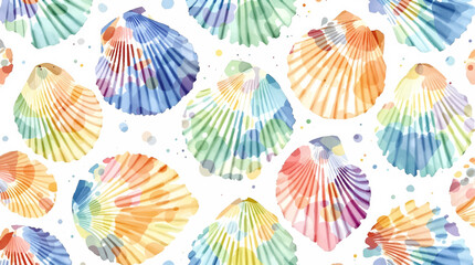 seamless pattern with shells