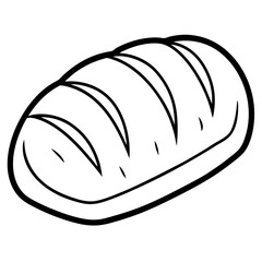 Bread line art vector