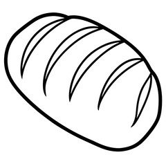 Bread line art vector