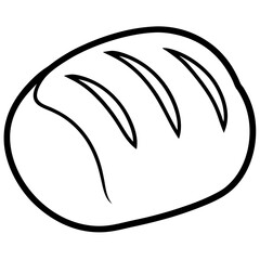 Bread line art vector