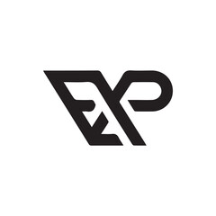 Obraz premium Minimalist Letter EP Logo Design – Modern Geometric Monogram