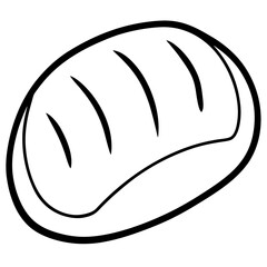 Bread line art vector