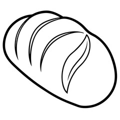 Naklejka premium Bread line art vector
