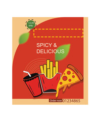 A vibrant promotional poster for a fast food restaurant.