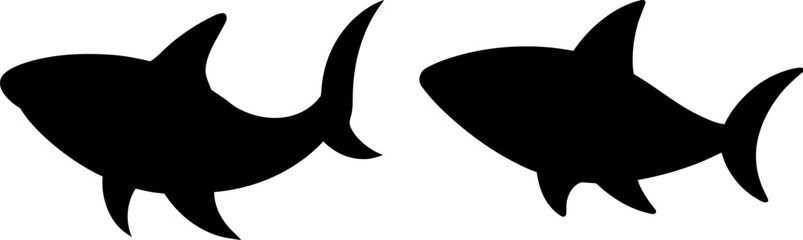 Shark vectors, Vector of Shark, A set of Shark animal art designs, Shark icon isolated