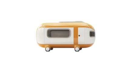 Capsule microhome for digital nomads background isolated on a Transparent background, PNG file.