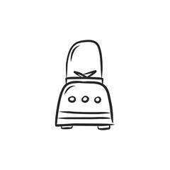 Simple Outline Drawing of a Kitchen Blender for Smoothies and Food Preparation