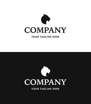 Lioness Logo in Black and White &ndash; Minimal Vector Design for Branding