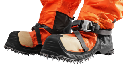 Chainsaw safety chaps background isolated on a Transparent background, PNG file.