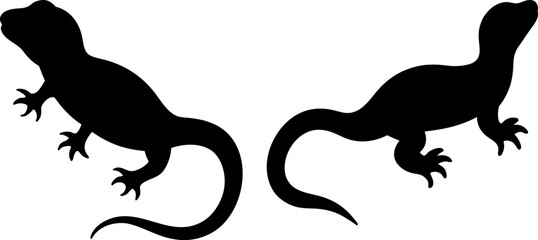 Naklejka premium Lizard vectors, Vector of Lizard, A set of Lizard animal art designs, Lizard icon isolated