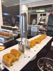 Assorted Turkish Honey Desserts. Variety of traditional Turkish honey desserts, all-inclusive hotel.