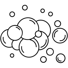Bubbles line art vector
