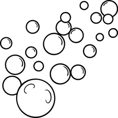 Bubbles line art vector