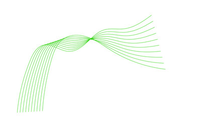 Abstract wave element for design. Digital frequency track equalizer. Stylized line art background. Vector illustration. Wave with lines created using blend tool. Curved wavy line, smooth stripe