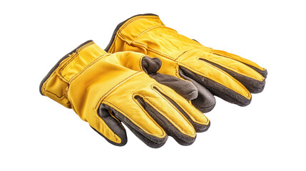 Electric shock insulated gloves background isolated on a Transparent background, PNG file.