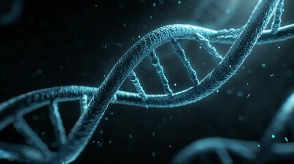 High-resolution 4K cinematic 3D animation of a rotating DNA strand. Detailed molecular structure with glowing highlights—ideal for biotech, genetics, education, and futuristic medical visuals.
 - Powered by Adobe