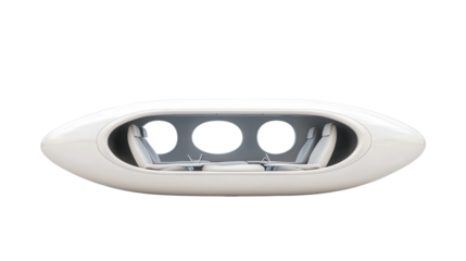 Concept airliner with panoramic windows, background isolated on a Transparent background, PNG file.